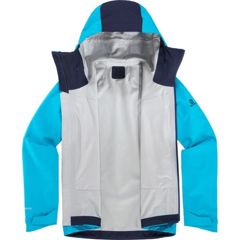 Turquoise Salomon Outpeak GTX 3L Waterproof Men's Shell Jackets | PH 13580F